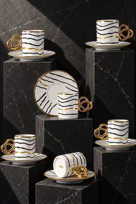 Lucetta 6 Kişilik Kahve Fincanı Takımı - 90 ml
