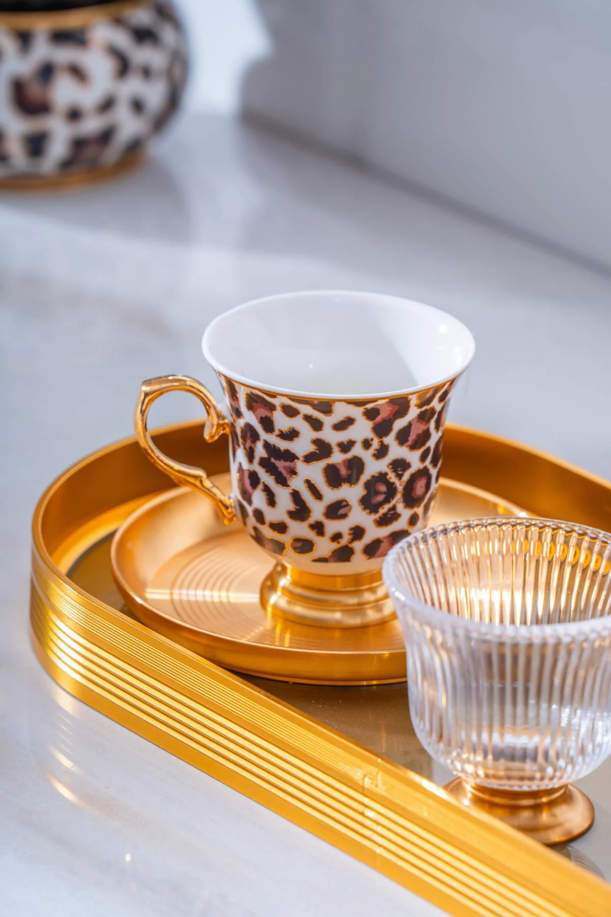 Ortigia 2 Kişilik Cam Tepsili Kahve Fincanı Takımı - 90 ml · 4. fotoğraf