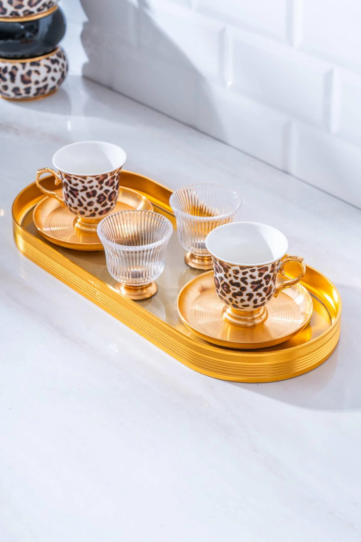 Ortigia 2 Kişilik Cam Tepsili Kahve Fincanı Takımı - 90 ml · 5. fotoğraf