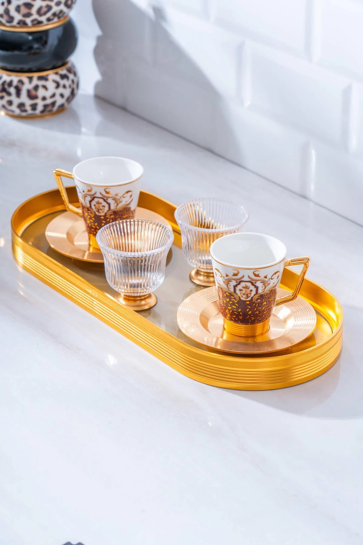 Pronto 2 Kişilik Cam Tepsili Kahve Fincanı Takımı - 90 ml · 6. fotoğraf