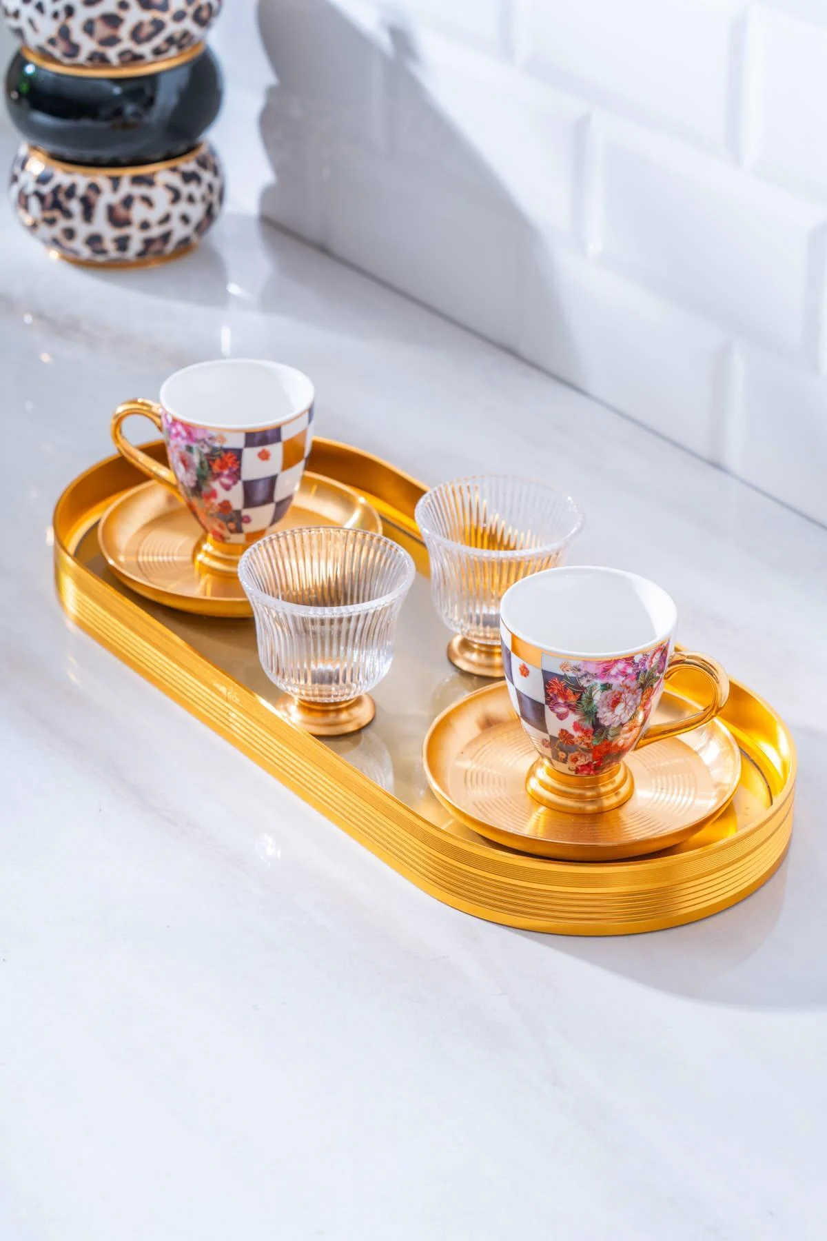 Portofina 2 Kişilik Cam Tepsili Kahve Fincanı Takımı - 90 ml · 5. fotoğraf