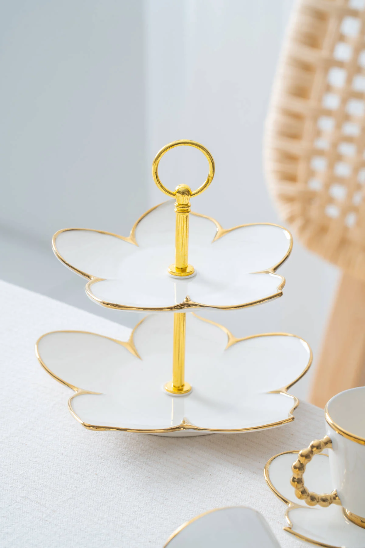 Joyce 2 Kişilik Standlı Kahve Fincan Takımı Gold - 90 ml · 5. fotoğraf