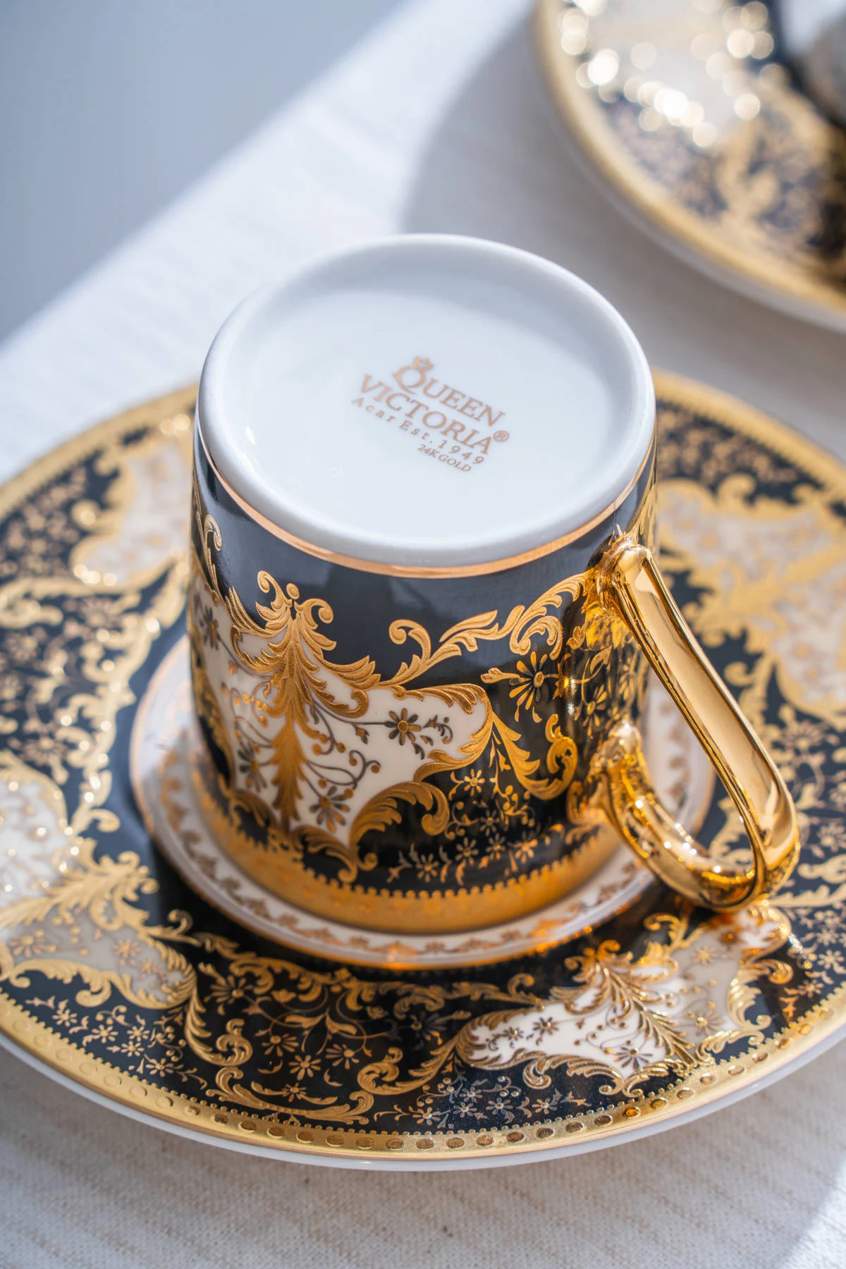Milolica 24K Altın Detaylı 6 Kişilik Porselen Kahve Fincan Takımı - 100 ml · 7. fotoğraf