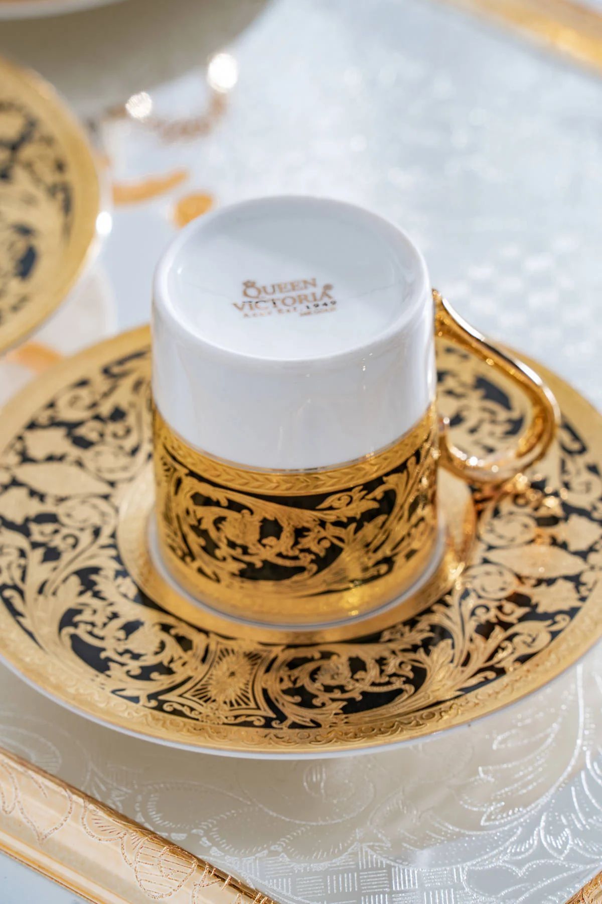 Martha 24K Altın Detaylı 6 Kişilik Porselen Kahve Fincan Takımı - 90 ml · 4. fotoğraf