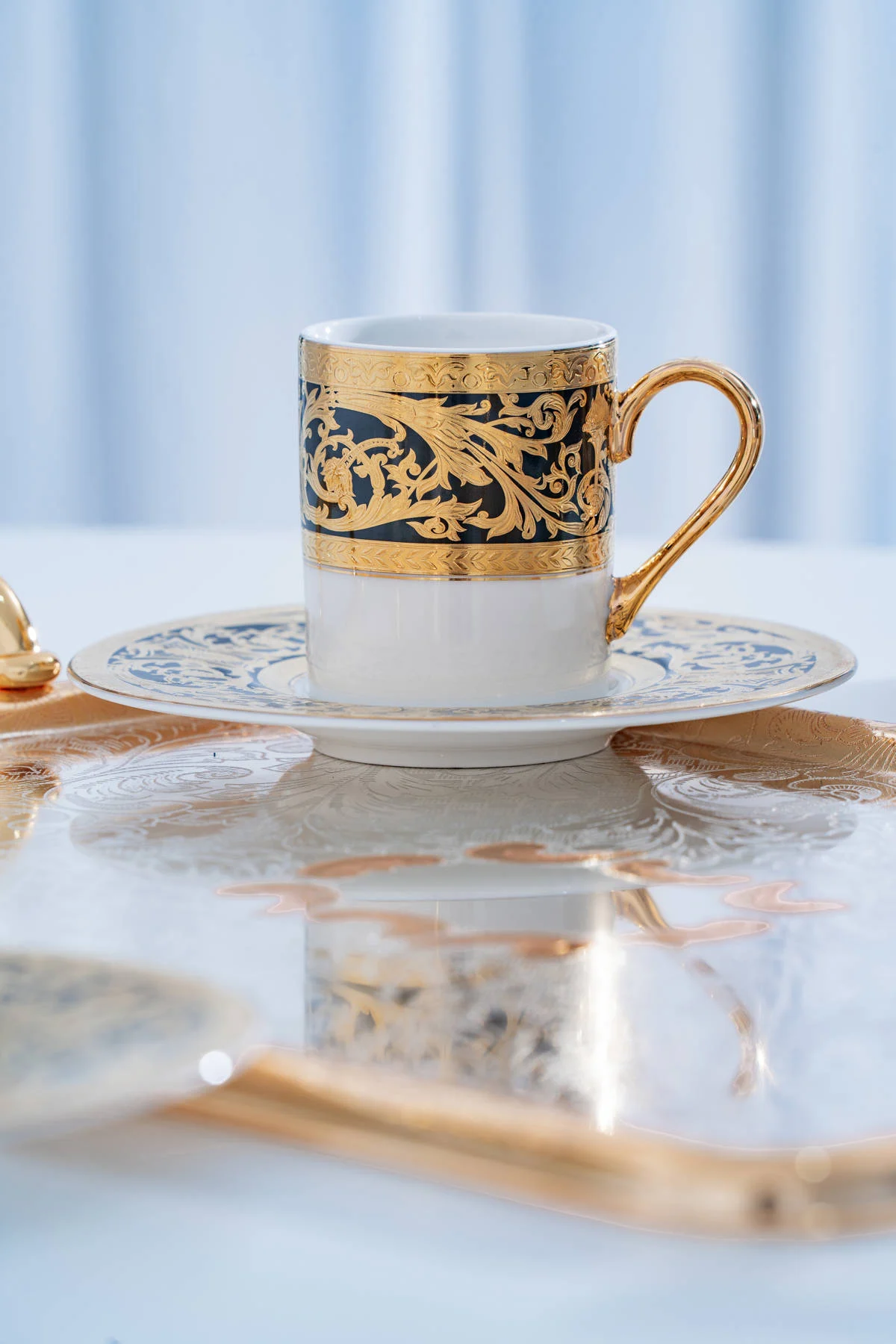 Martha 24K Altın Detaylı 6 Kişilik Porselen Kahve Fincan Takımı - 90 ml · 5. fotoğraf