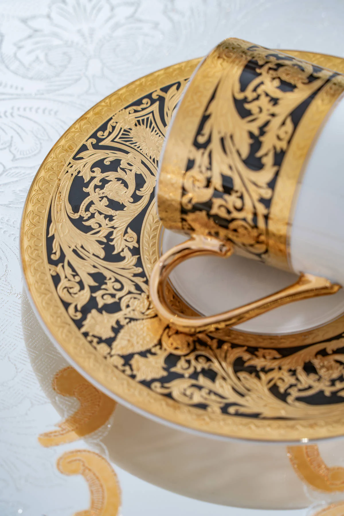 Martha 24K Altın Detaylı 6 Kişilik Porselen Kahve Fincan Takımı - 90 ml · 6. fotoğraf