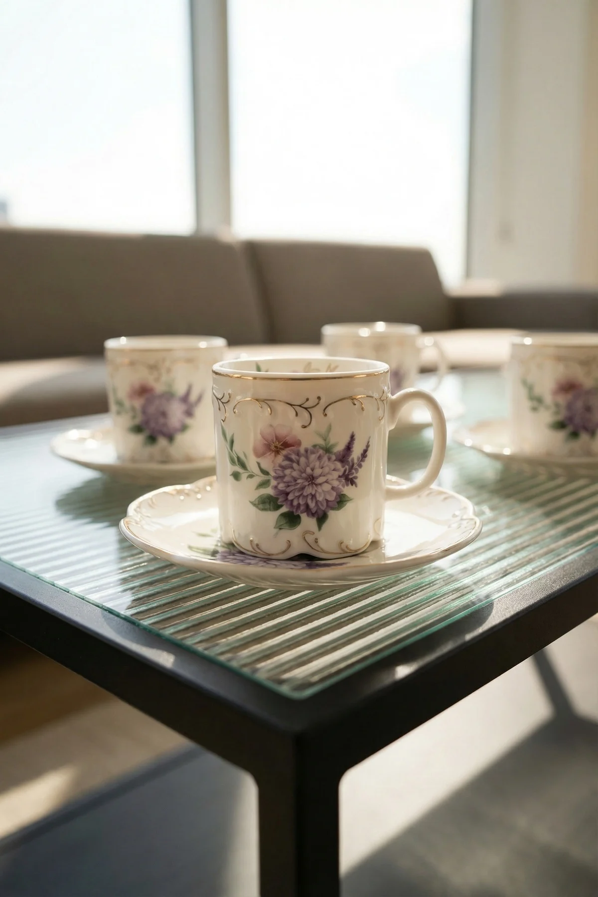 Rosella 6 Kişilik Porselen Kahve Fincan Takımı - 100 ml · 2. fotoğraf