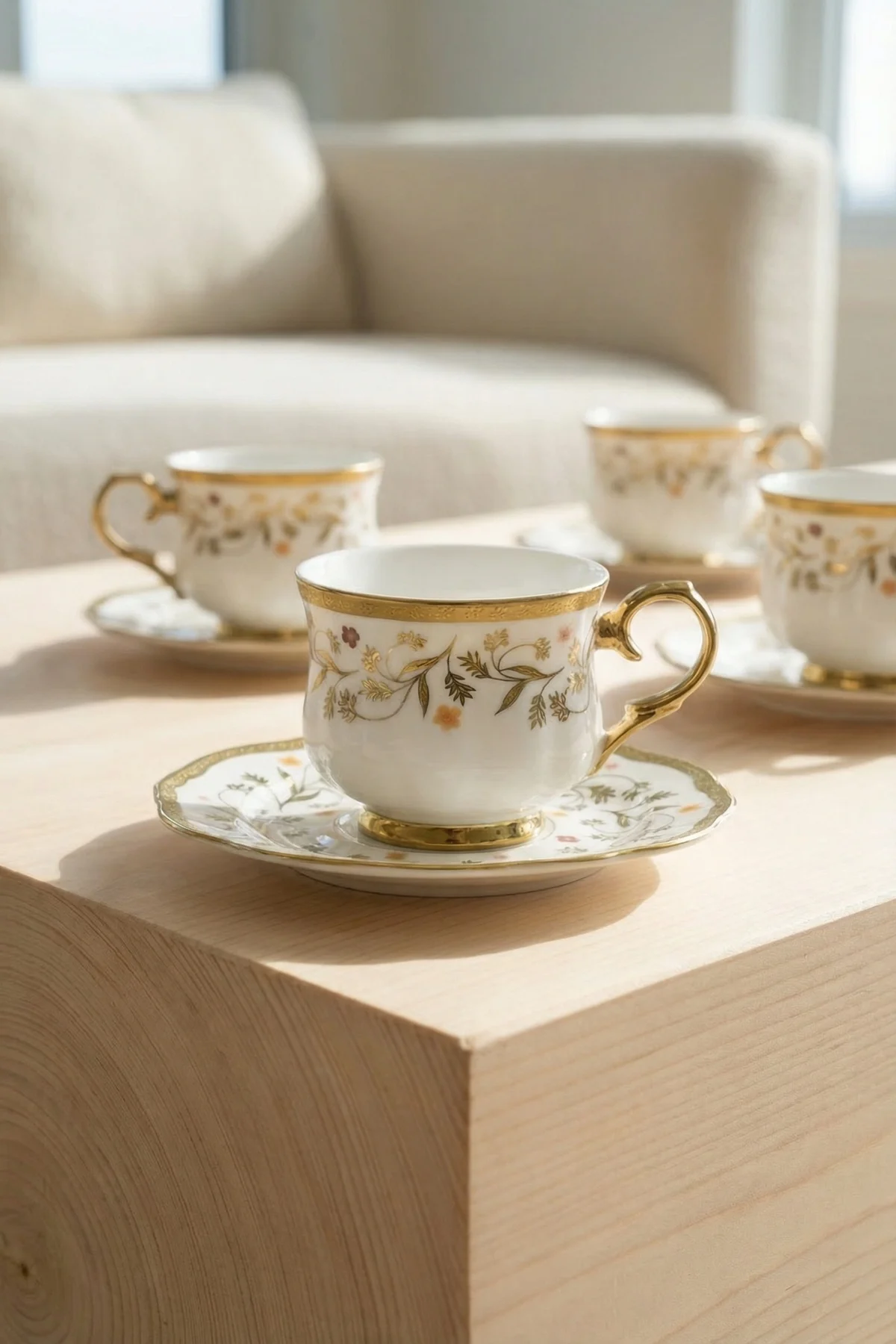 Luana 6 Kişilik Porselen Kahve Fincan Takımı - 90 ml · 2. fotoğraf