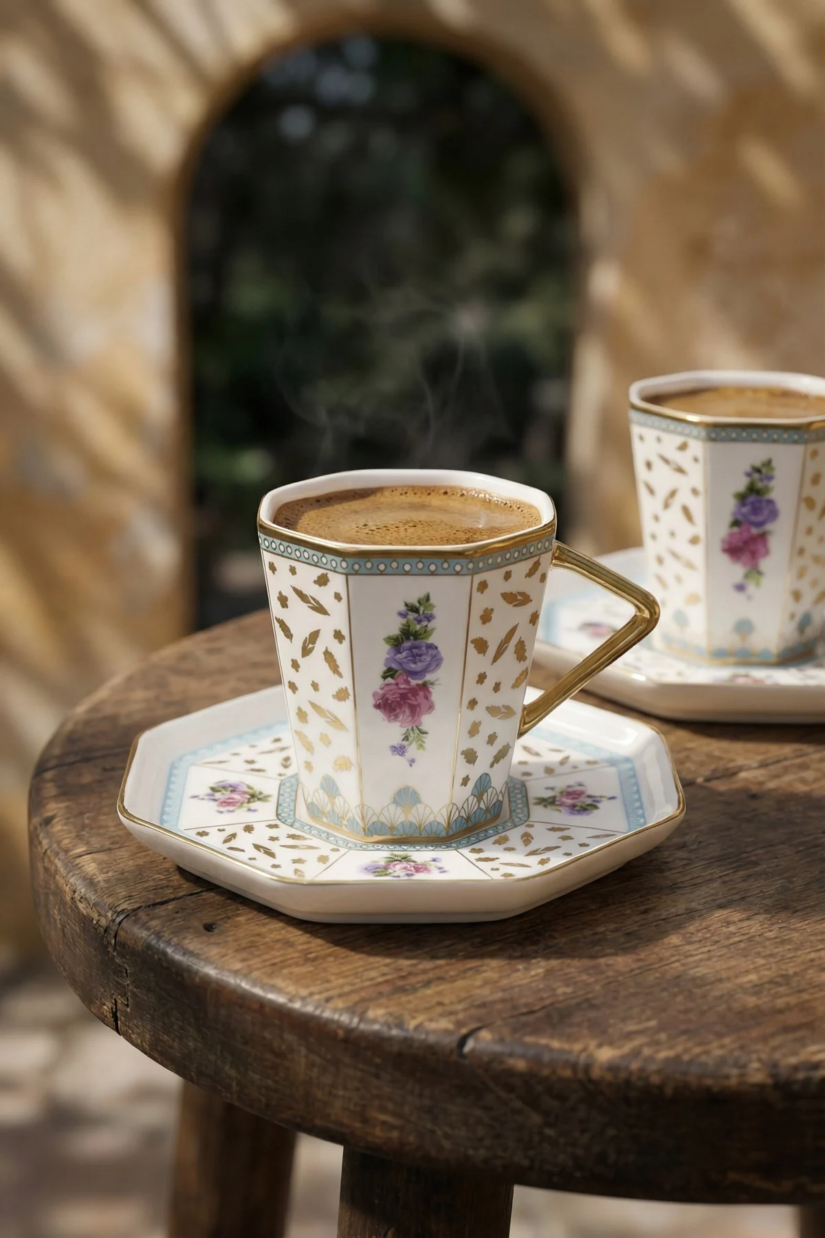 Valeria 6 Kişilik Porselen Kahve Fincan Takımı - 90 ml · 2. fotoğraf