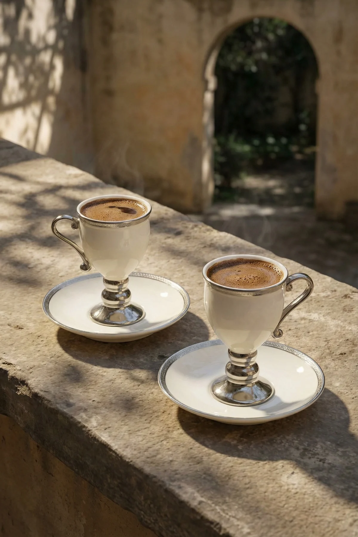 Prune Silver 2 Kişilik Kahve Fincan Takımı Krem - 90 ml · 2. fotoğraf