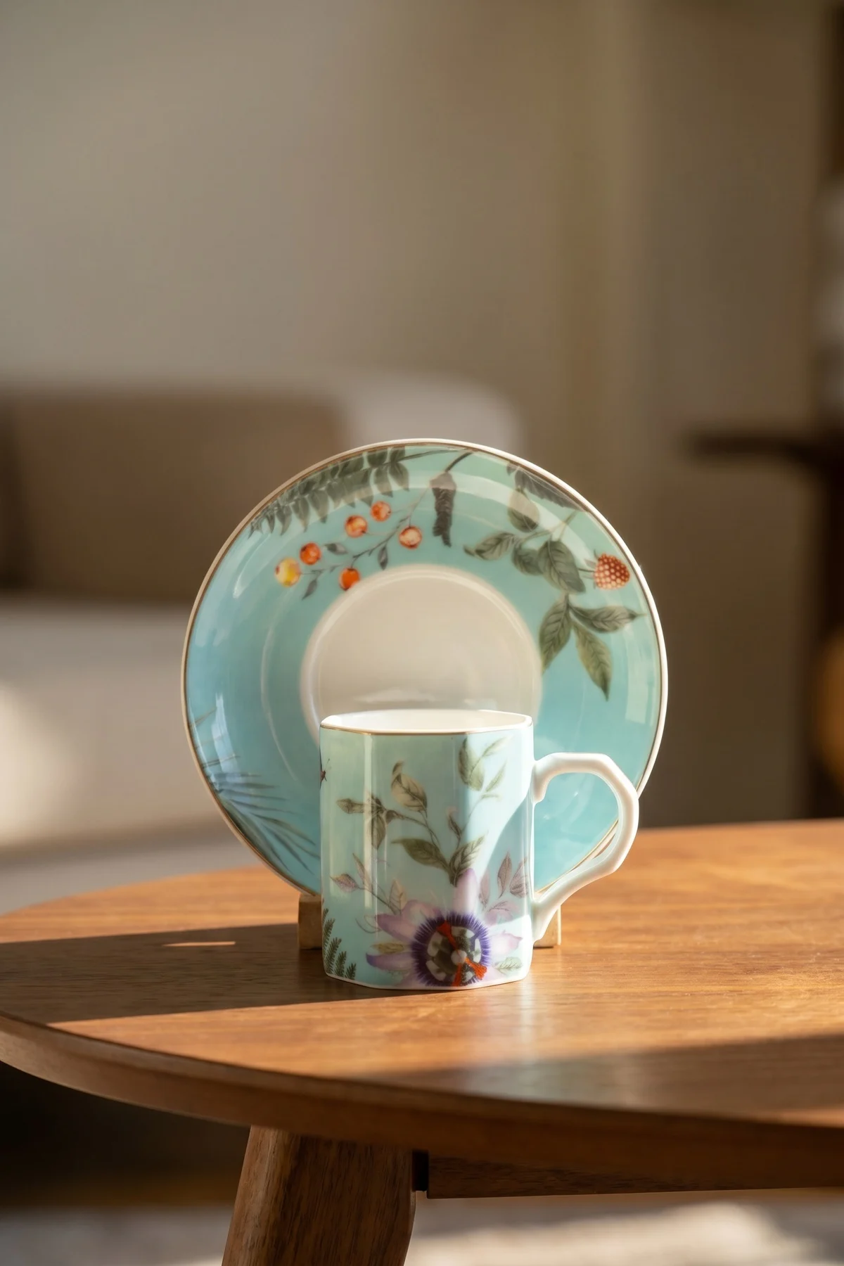 Serenade 6 Kişilik Porselen Kahve Fincan Takımı Yeşil - 100 ml · 3. fotoğraf