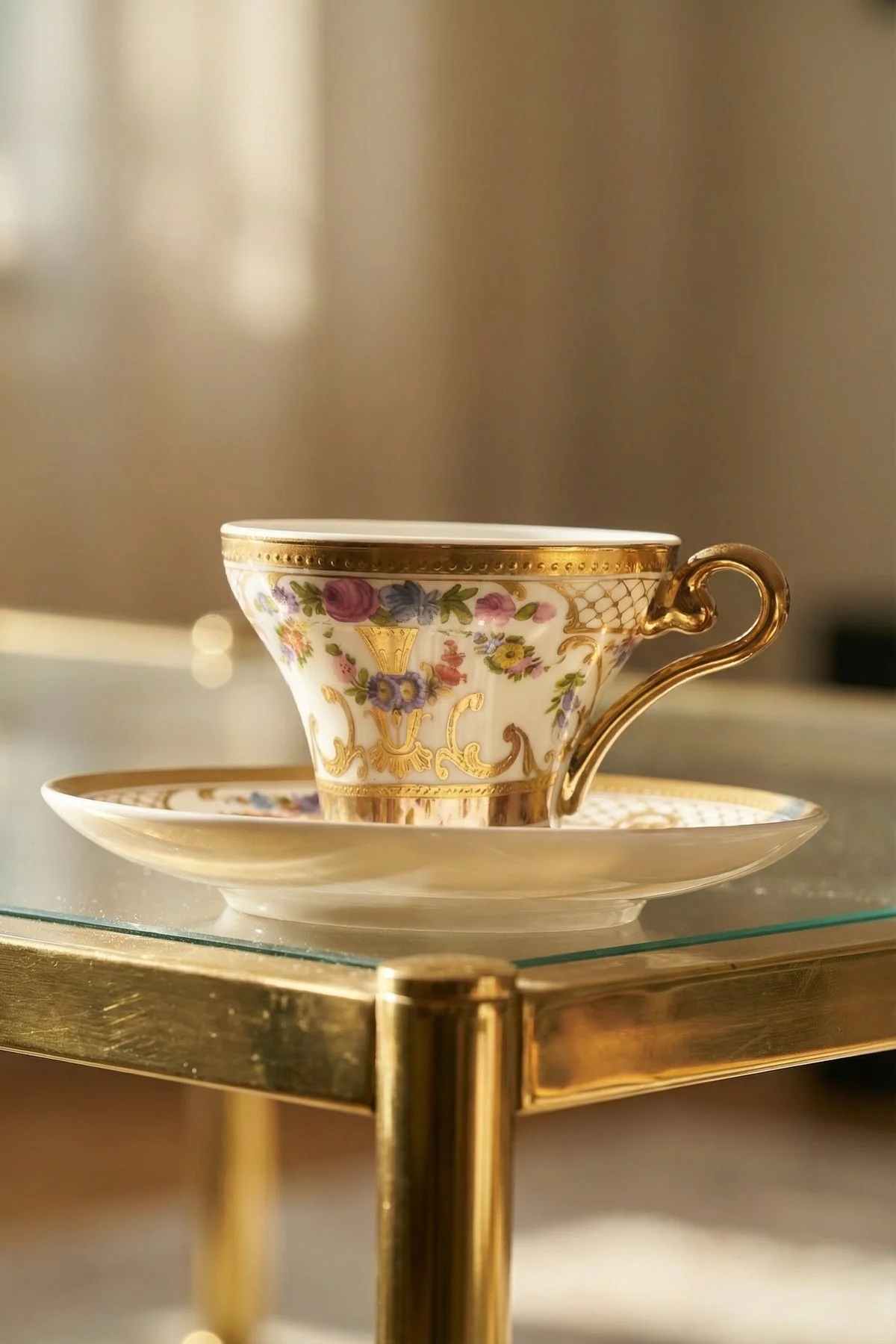 Marielle 24K Altın Detaylı 6 Kişilik Porselen Kahve Fincanı Takımı - 90 ml · 2. fotoğraf