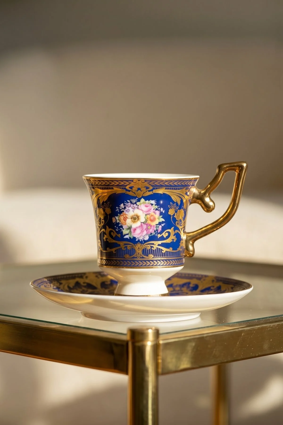Rosalind 24K Altın Detaylı 6 Kişilik Porselen Kahve Fincanı Takımı - 90 ml · 3. fotoğraf