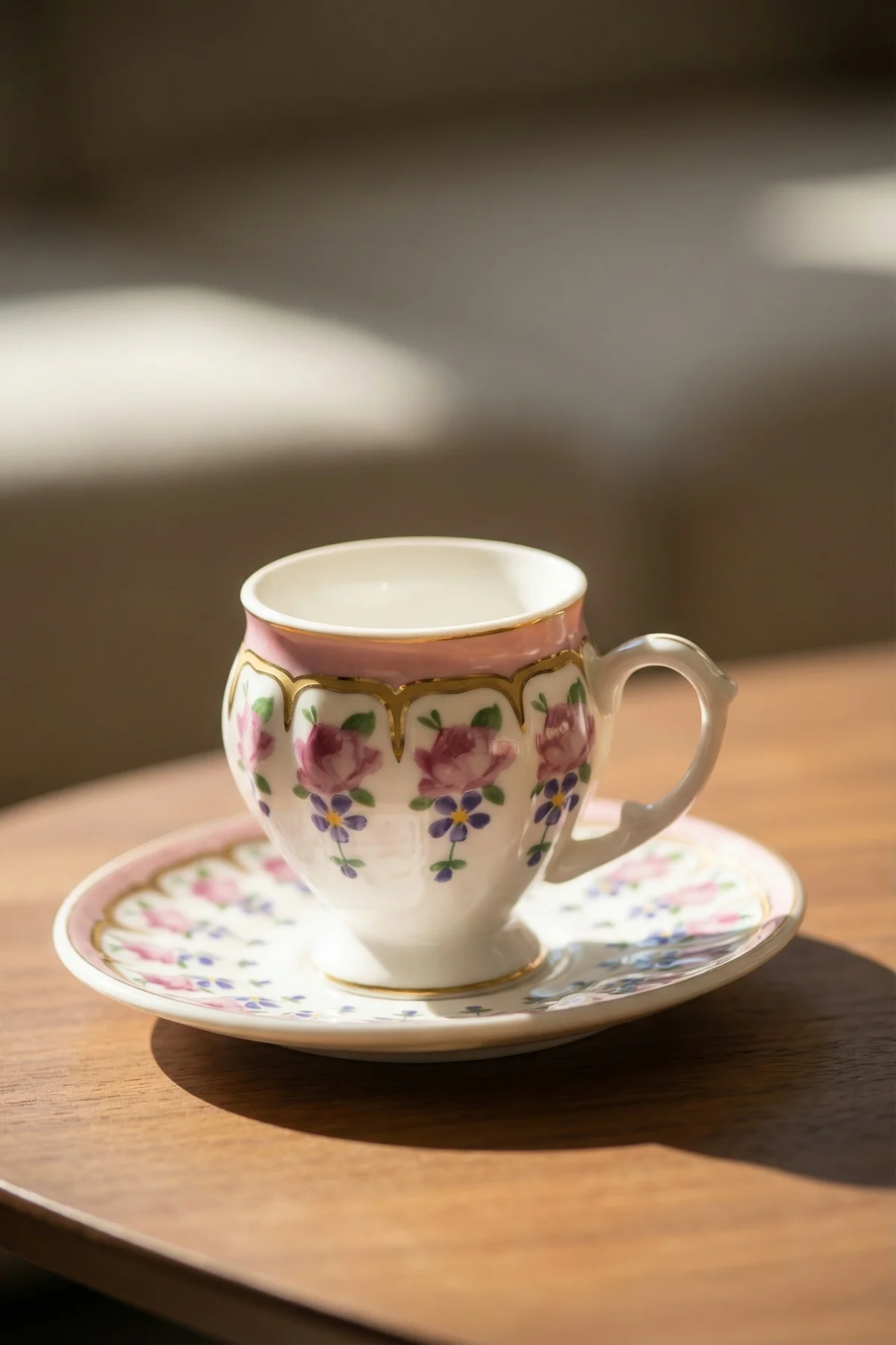 Cassiopia 6 Kişilik Porselen Kahve Fincan Takımı Pembe - 90 ml · 2. fotoğraf