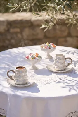 Gummy 2 Kişilik Porselen Kahve Fincan Takımı - 90 ml