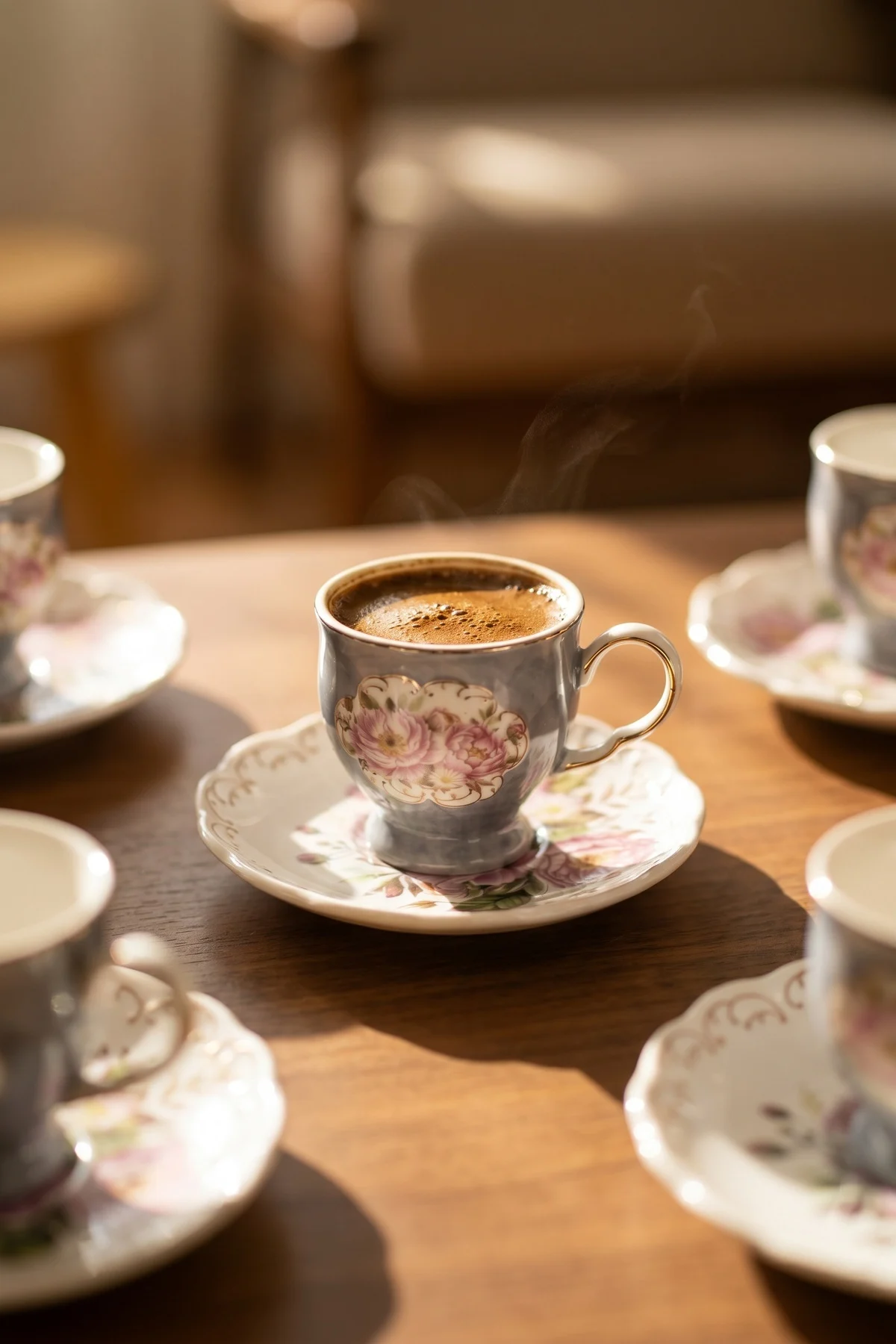 Edna 6 Kişilik Porselen Kahve Fincan Takımı - 100 ml · 2. fotoğraf