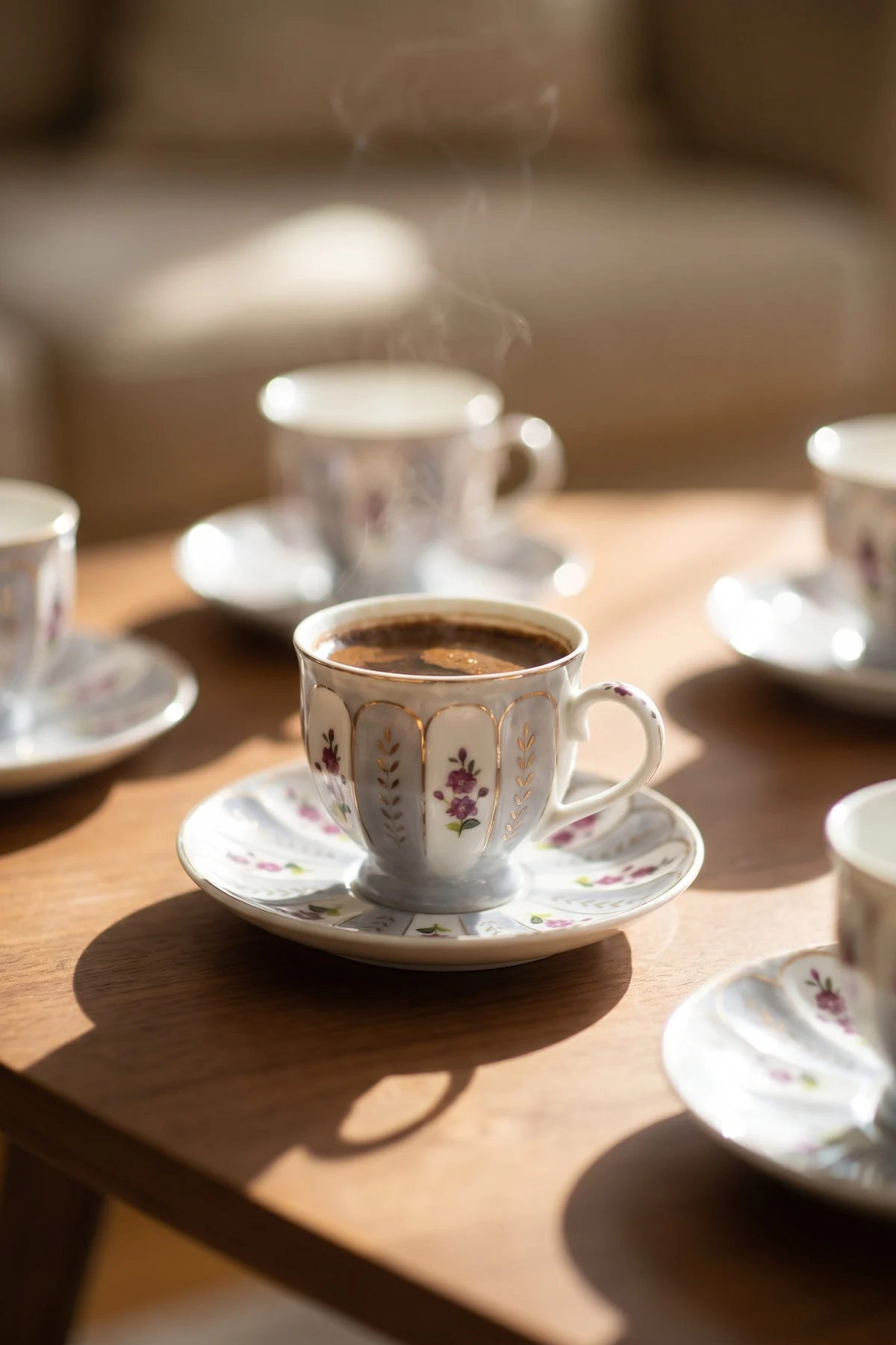 Marinette 6 Kişilik Double Kahve Fincan Takımı Gri - 200 ml · 2. fotoğraf
