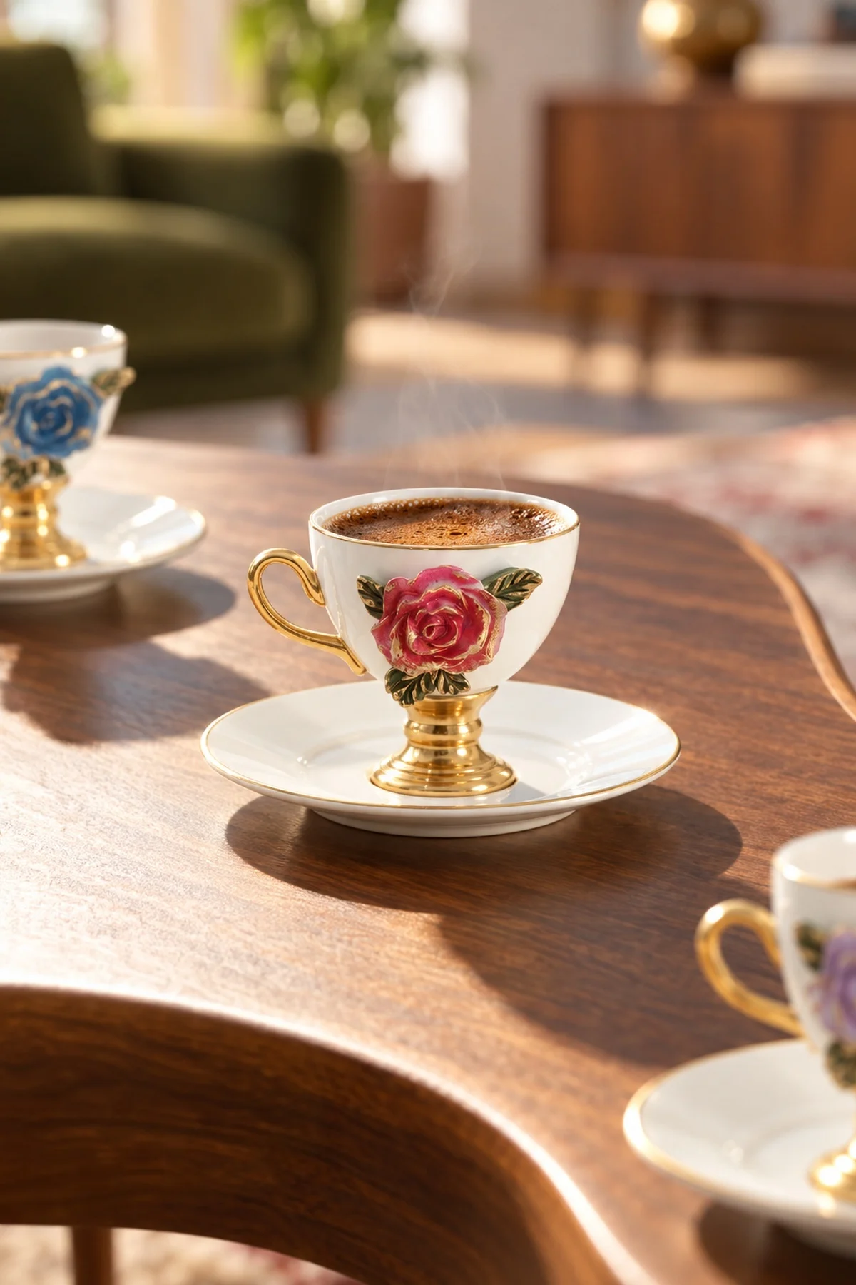 Caraluna 6 Kişilik Porselen Kahve Fincan Takımı - 90 ml · 2. fotoğraf