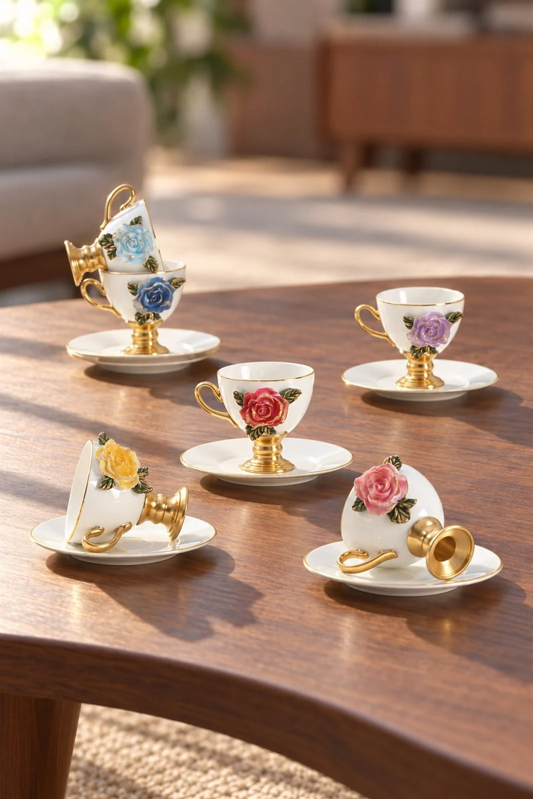 Caraluna 6 Kişilik Porselen Kahve Fincan Takımı - 90 ml · 5. fotoğraf