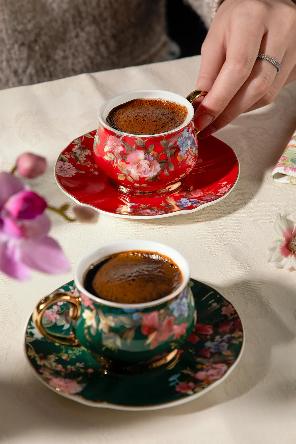 Rossella 6 Kişilik 12 Parça Porselen Kahve Fincan Takımı · 4. fotoğraf