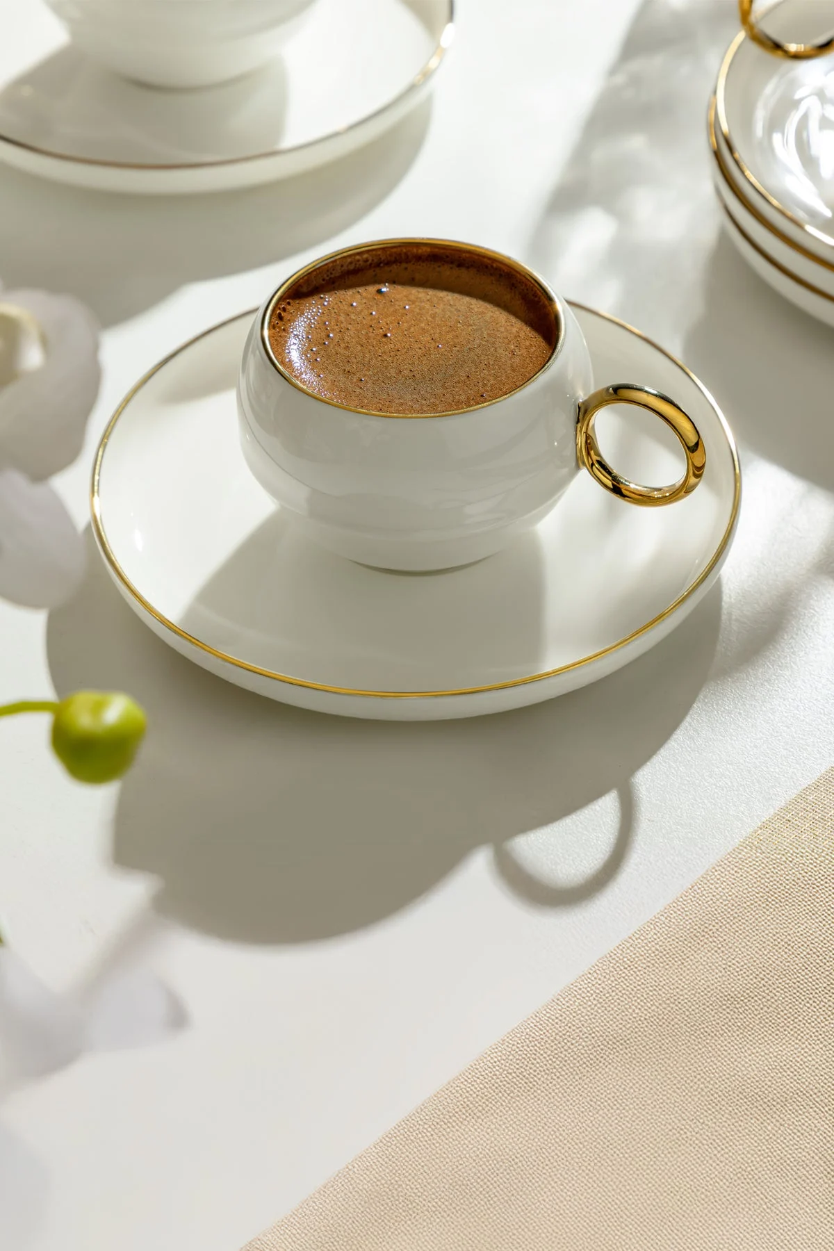 Monica 6 Kişilik 12 Parça Porselen Kahve Fincan Takımı · 3. fotoğraf