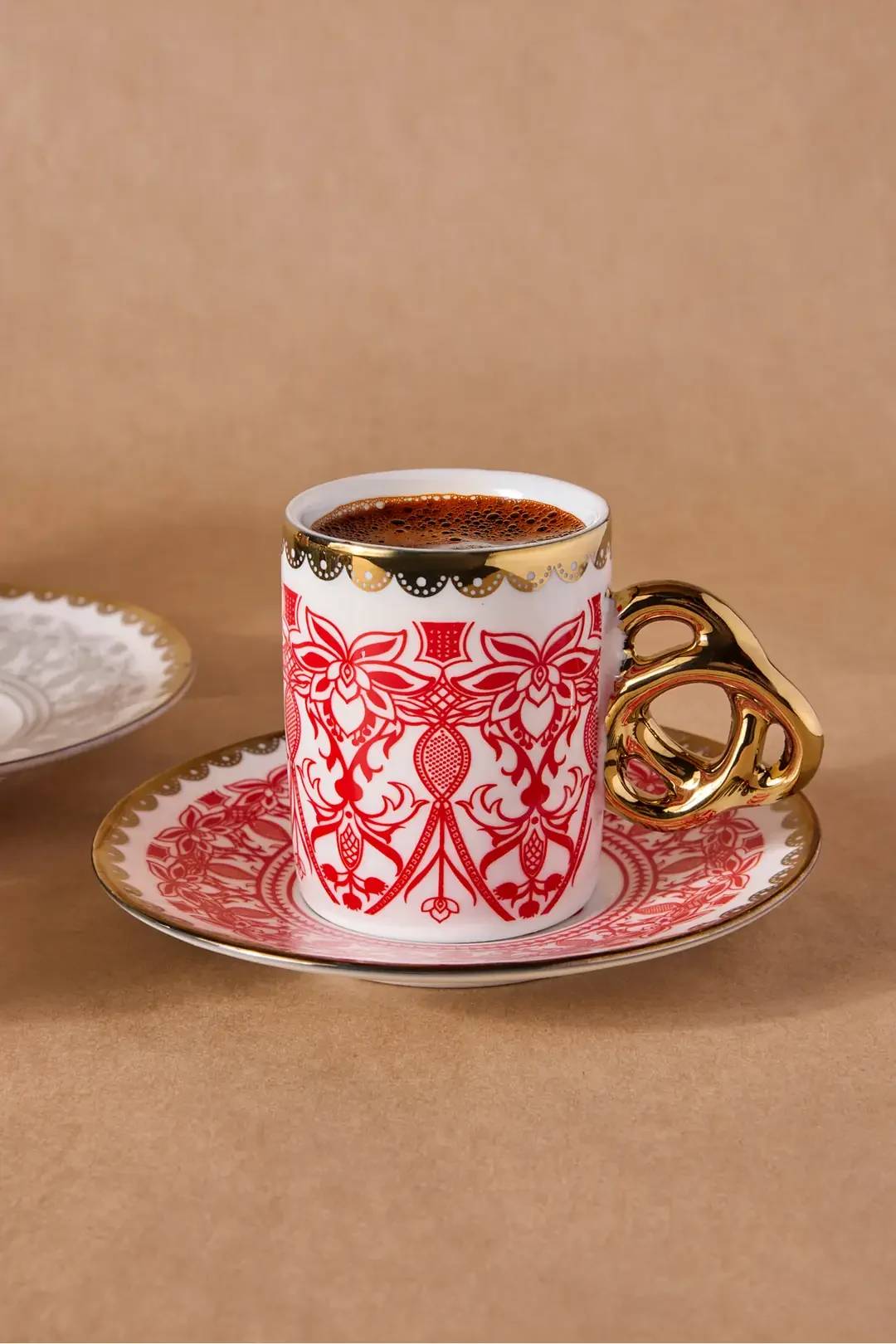 Cihangir 6 Kişilik Porselen Renkli Motifli Kahve Fincanı Takımı · 4. fotoğraf