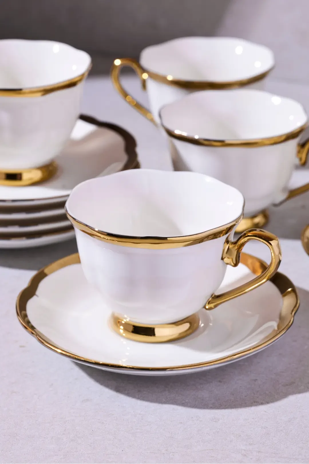Cihangir Gold Porselen 6 Kişilik Kahve Fincanı 90ml · 4. fotoğraf