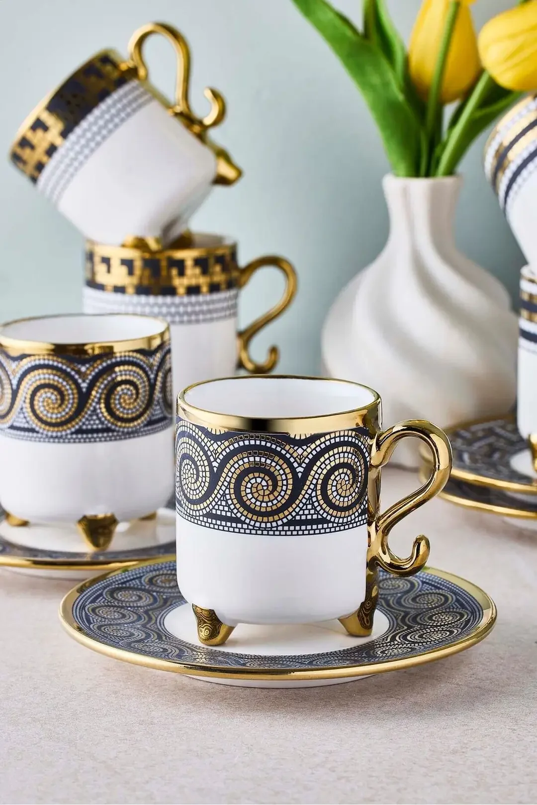 Ottoman 6 Kişilik Porselen Kahve Fincanı Takımı · 4. fotoğraf