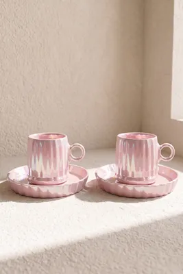 Pink Line Porselen 2 Kişilik Kahve Fincanı Takımı