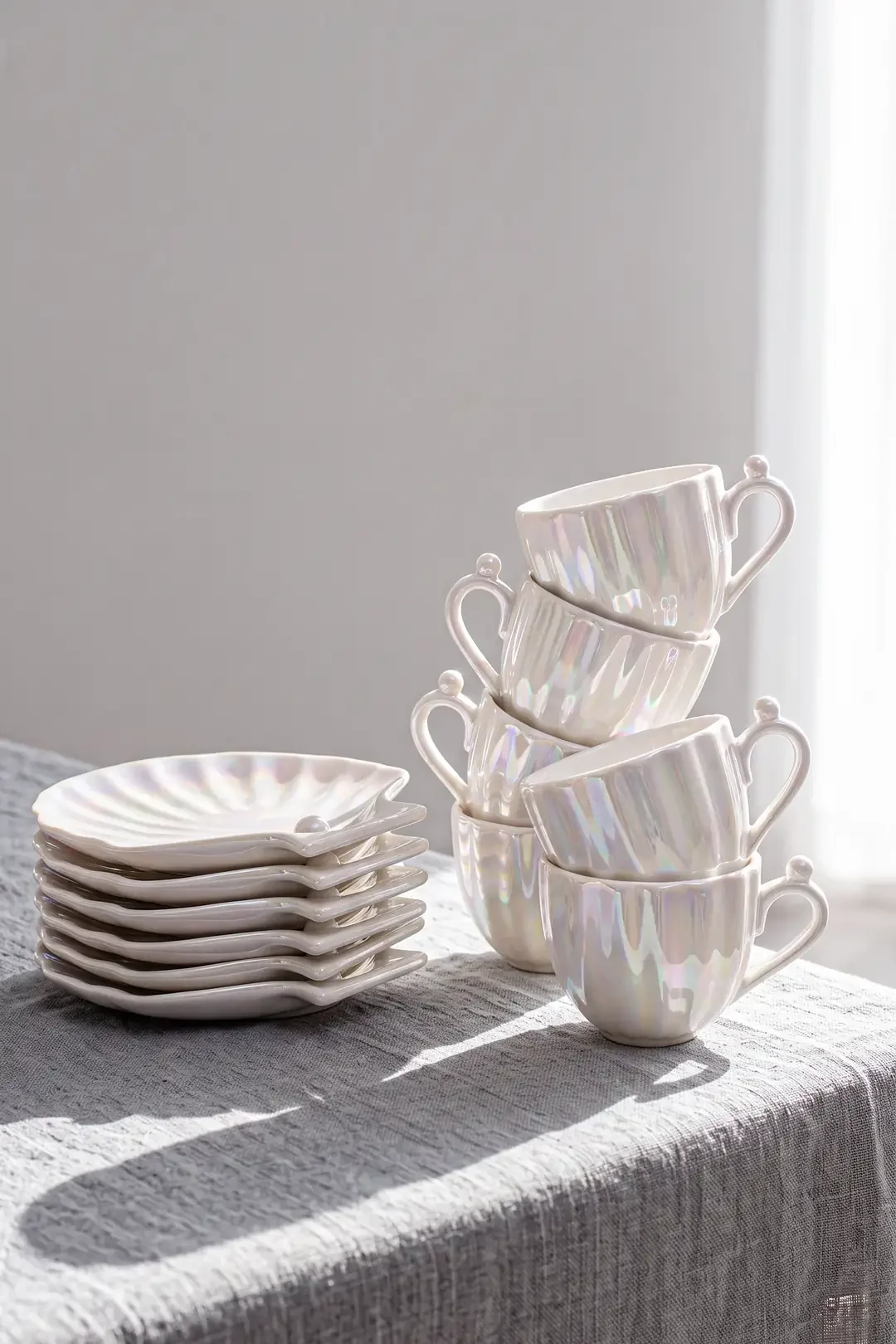Pearl İstiridye 6 Kişilik 12 Parça 90 ml Porselen Kahve Fincanı Takımı · 3. fotoğraf