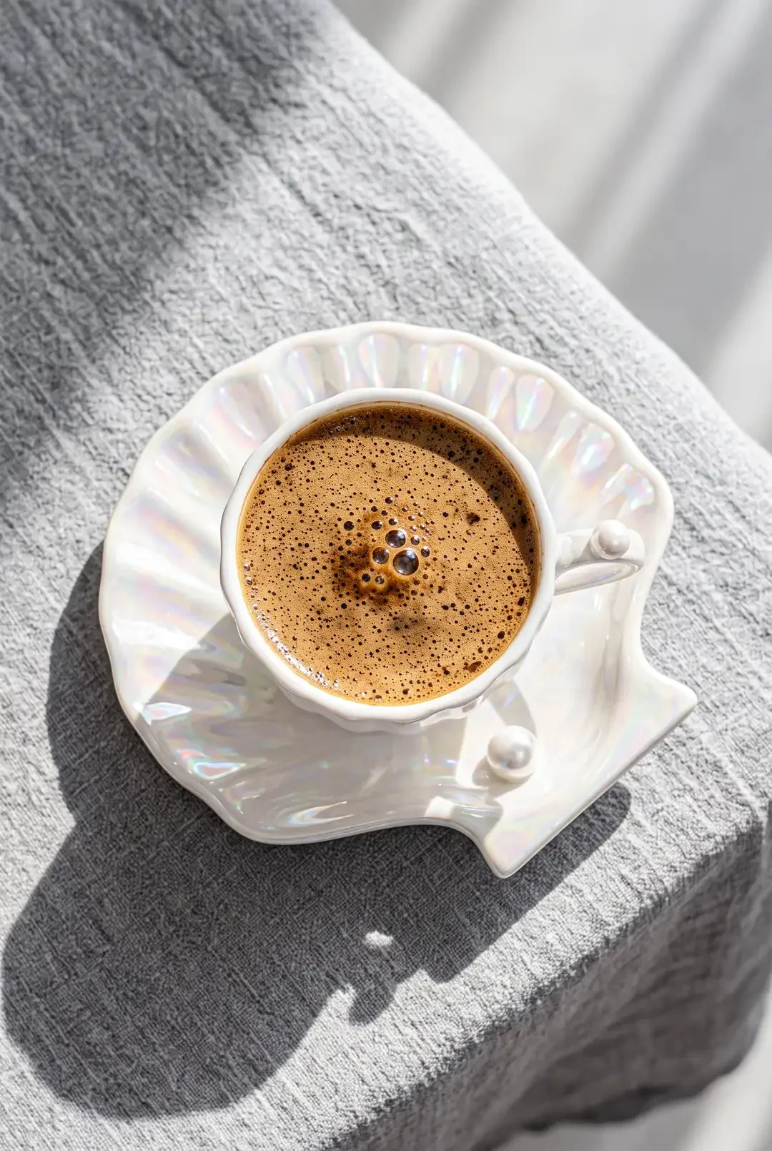 Pearl İstiridye 6 Kişilik 12 Parça 90 ml Porselen Kahve Fincanı Takımı · 4. fotoğraf