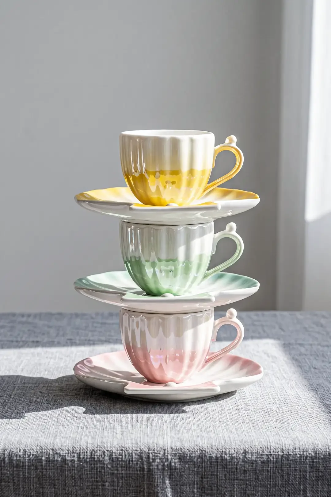 Pearl Color 6 Kişilik Porselen Kahve Fincanı Takımı · 4. fotoğraf