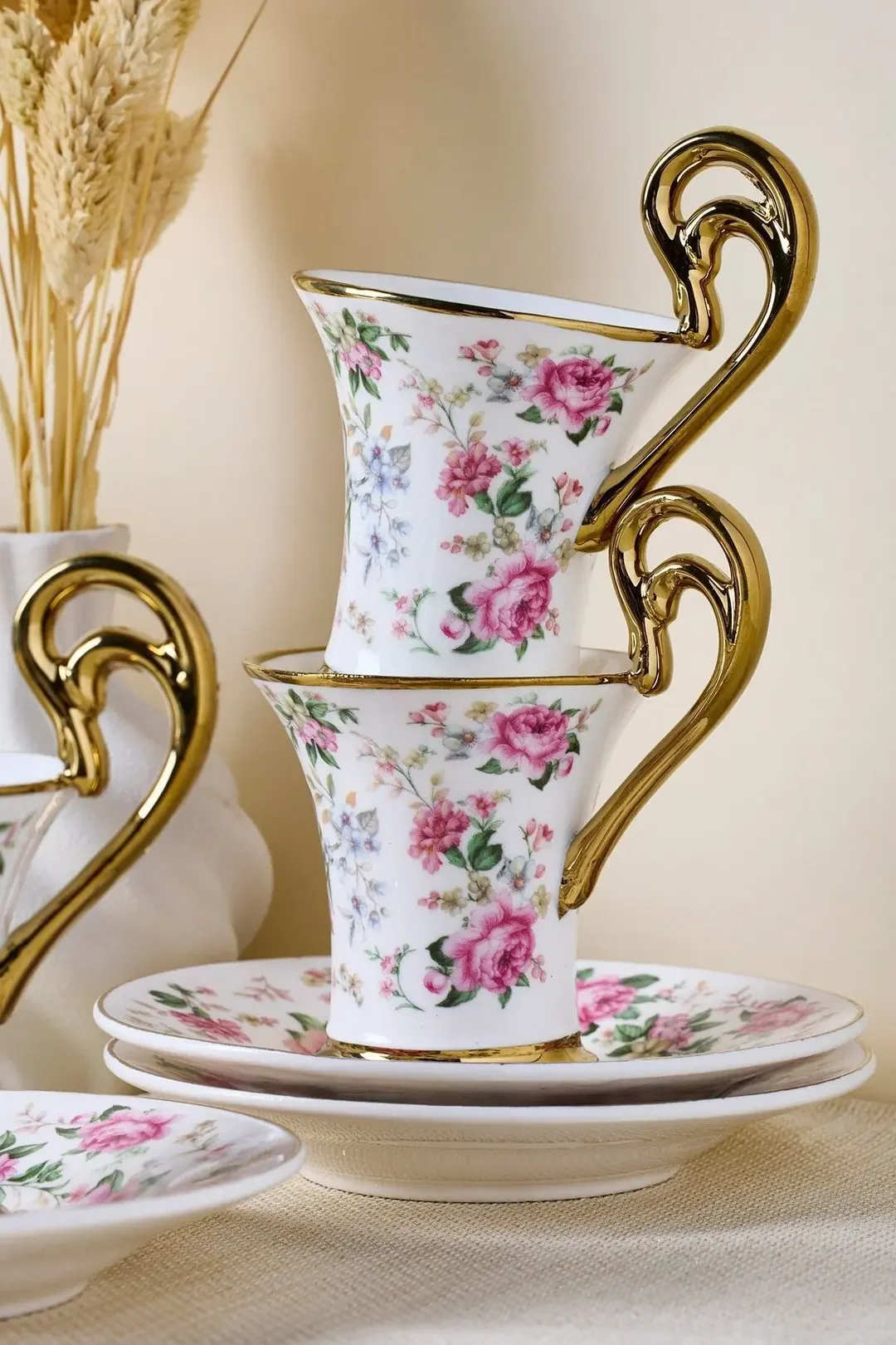 Porselen English Sachet 6 Kişilik Kahve Fincanı · 3. fotoğraf
